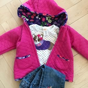 Gymboree Corgi Outfit Jacket Onesie Jeans